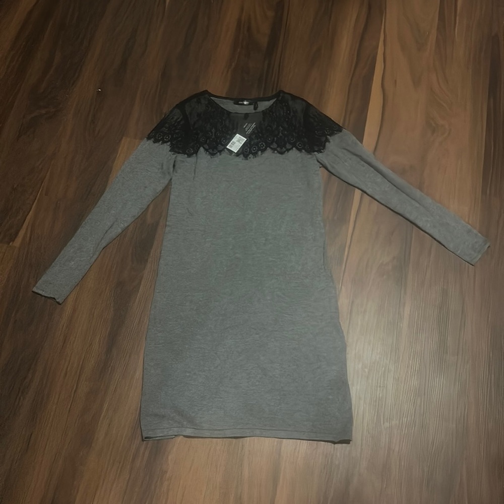 Daisy Fuentes sweater dress with lace - Picture 1 of 10